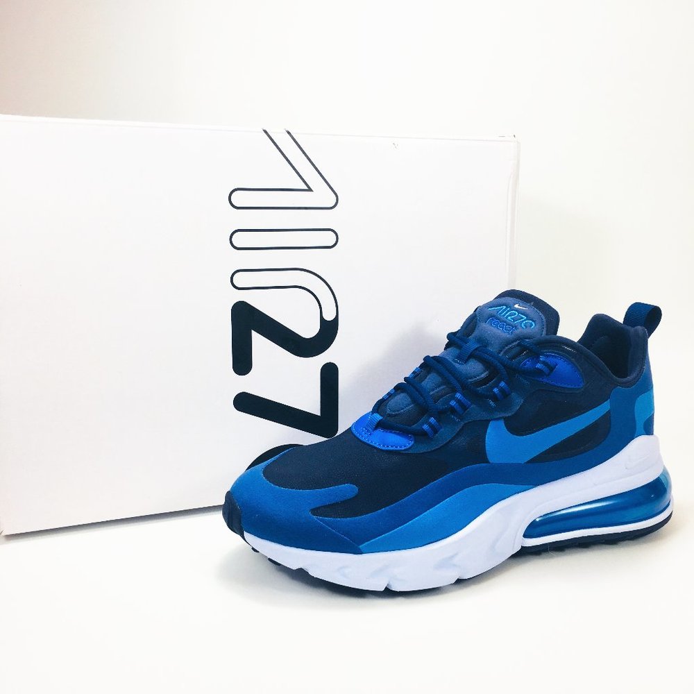 Nike Air Max 270 React Sneakers Mens Blue Void NEW